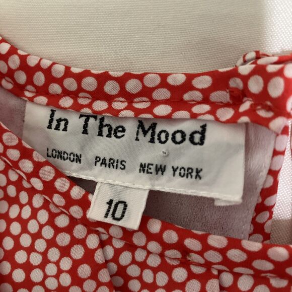 Vintage 70s Drop Waist Skirt Suit Pleated Red White In The Mood Sz 10 Retro - Picture 5 of 11